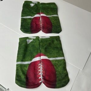 Living Royal Set of 2 Adult 6-12 Football Photo Ankle Socks - New